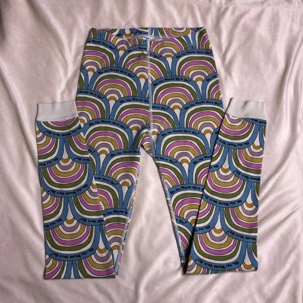 Hanna Andersson Dr Seuss Oh the Places Youll Go Pajama Set Kids 160 US 14 Cotton